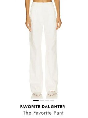 Favorite Daughter White Wide-Leg The Favorite Pant